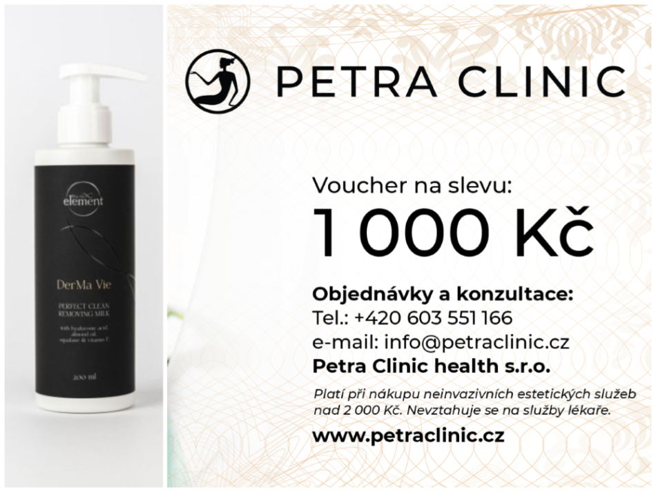 DerMa Vie – odličovací mléko + dárkový voucher na Kliniku laserové estetické medicíny Petra Clinic v hodnotě 1000 Kč