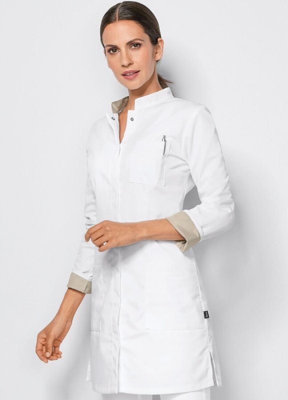 Laboratorní plášť CHIC 7days bílo-béžový